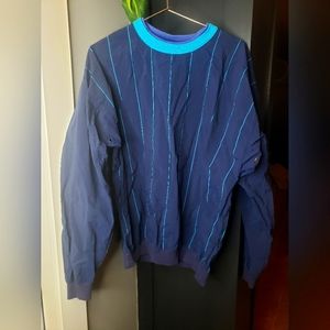 Vintage Eddie Bauer windbreaker pullover navy stripe size large